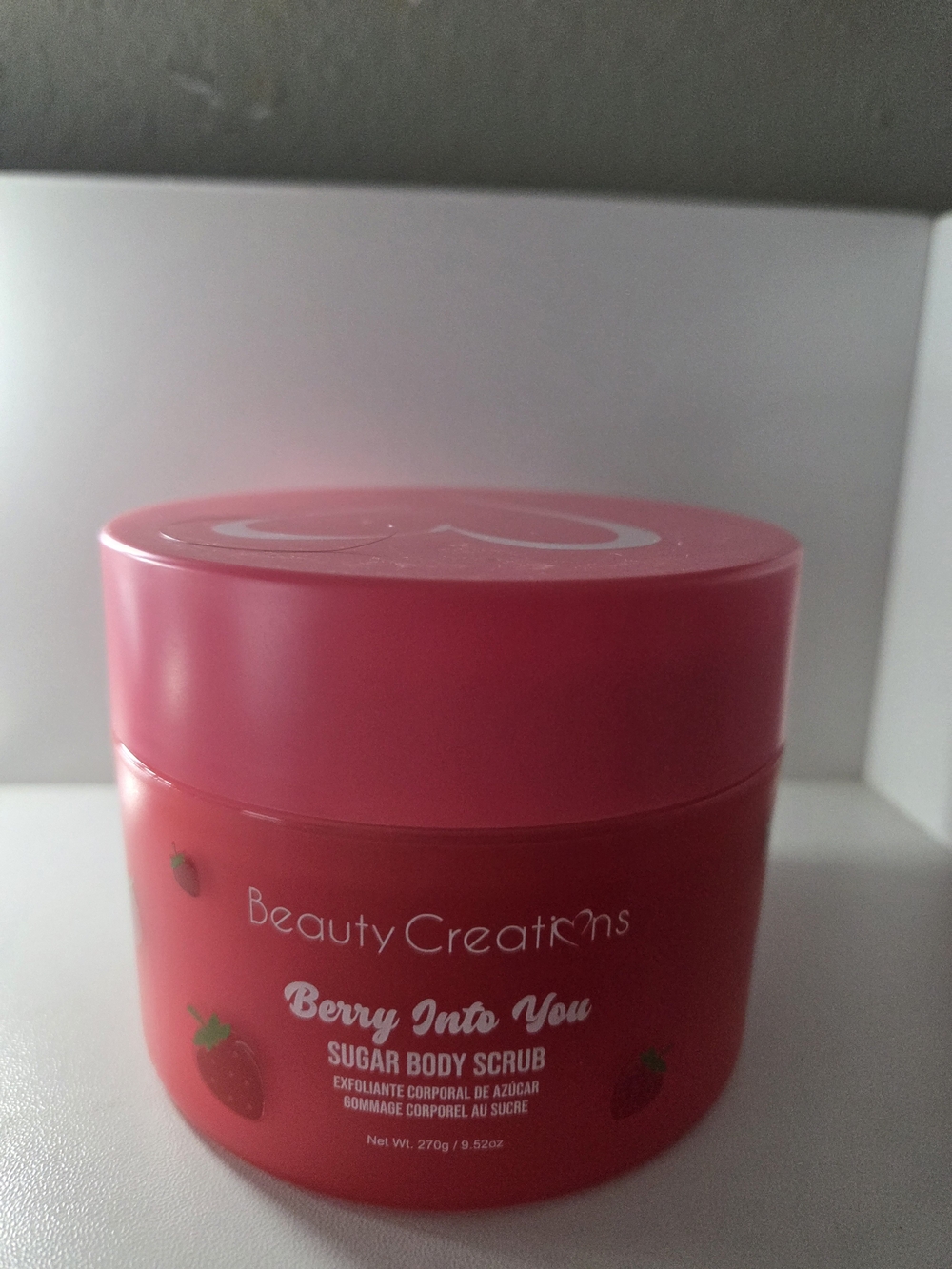Beauty Creations Berry Into You Sugar Body Scrub - Bright Pink
